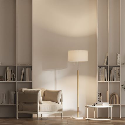 Lattiavalaisin FOGO 2xE27/15W/230V valkoinen/beige