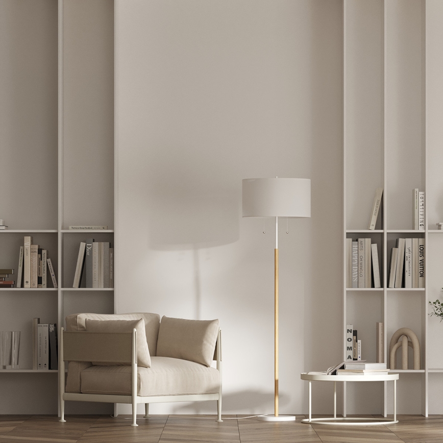 Lattiavalaisin FOGO 2xE27/15W/230V valkoinen/beige