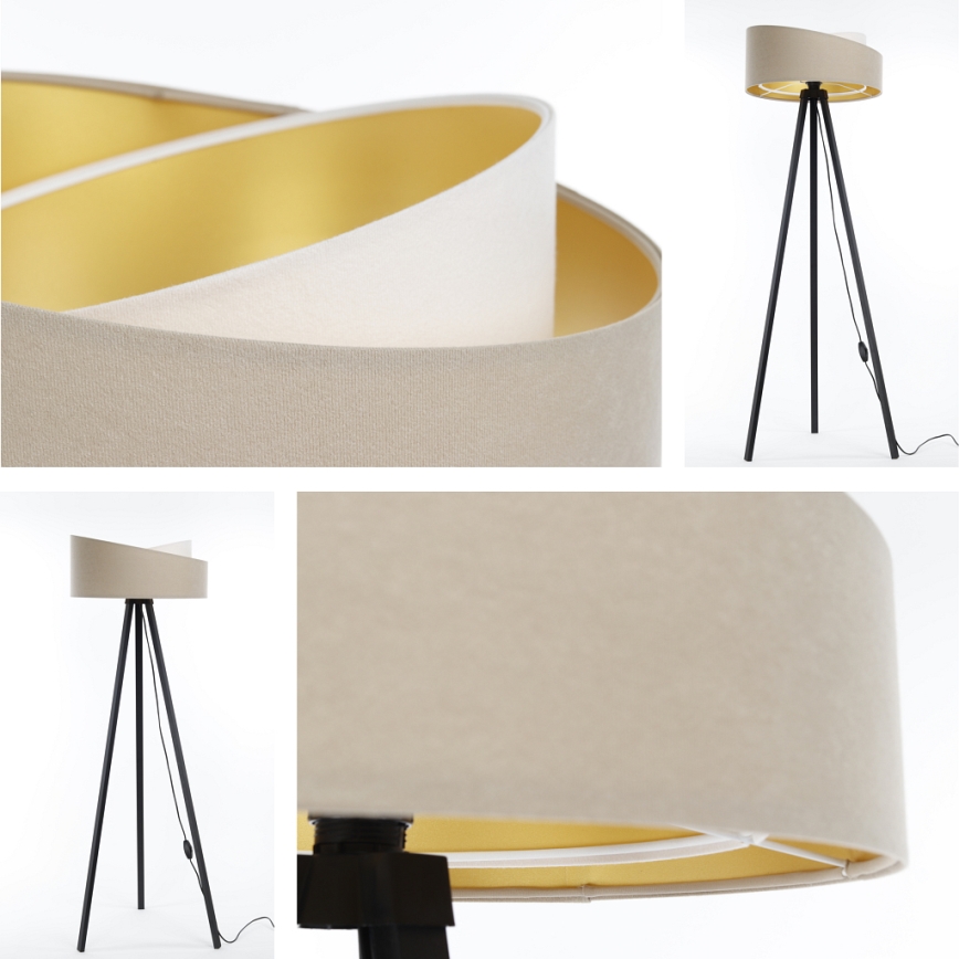 Lattiavalaisin GALAXY 1xE27/60W/230V beige/valkoinen/wenge