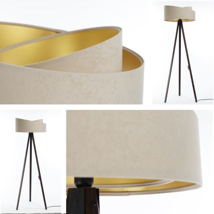 Lattiavalaisin GALAXY 1xE27/60W/230V beige/wenge