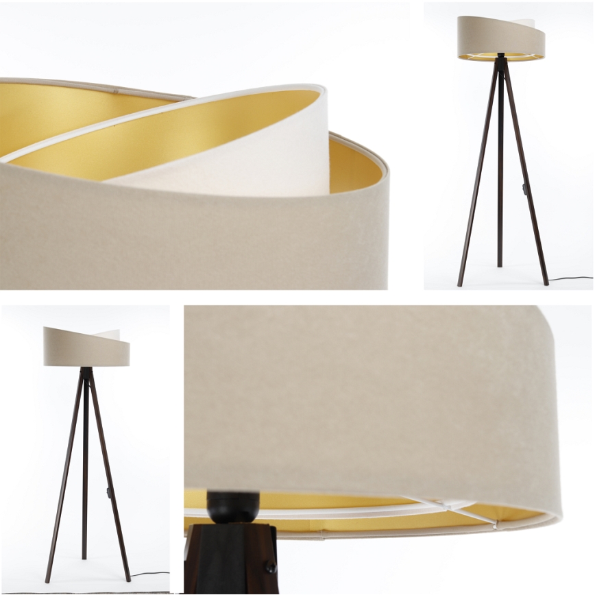 Lattiavalaisin GALAXY 1xE27/60W/230V beige/wenge