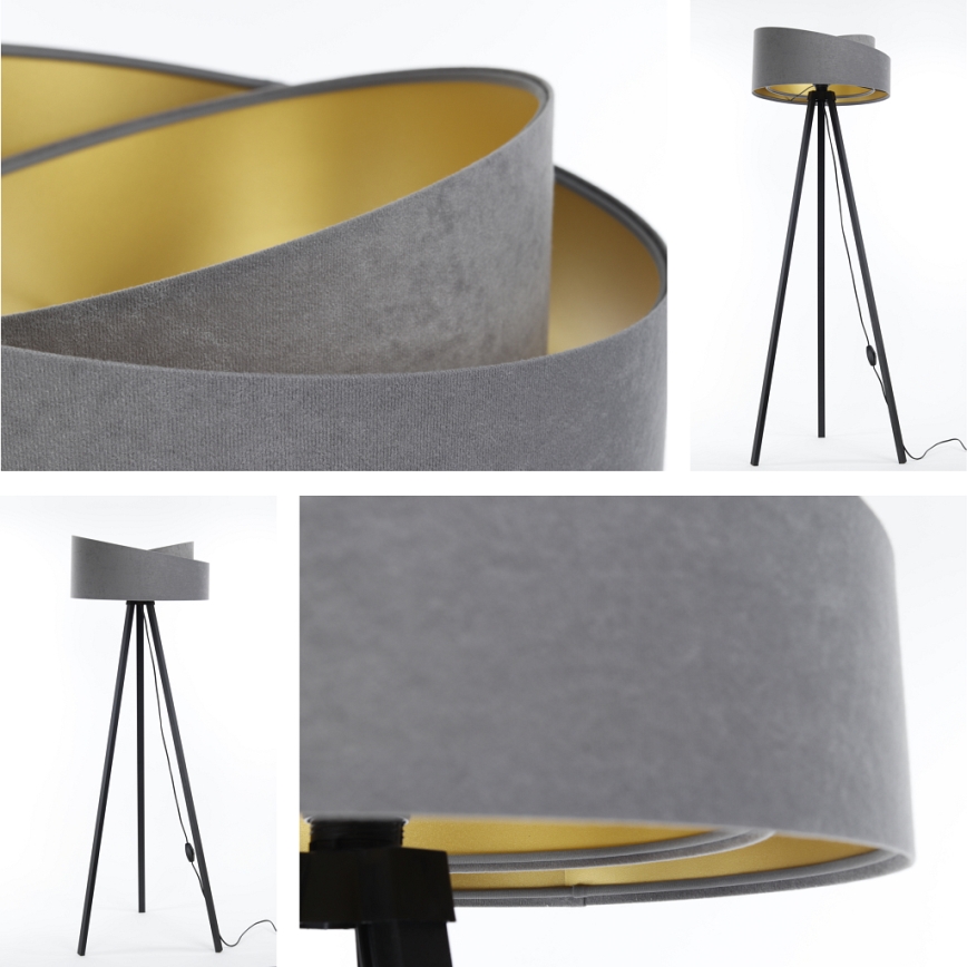 Lattiavalaisin GALAXY 1xE27/60W/230V harmaa/wenge