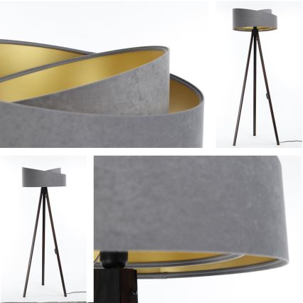 Lattiavalaisin GALAXY 1xE27/60W/230V harmaa/wenge