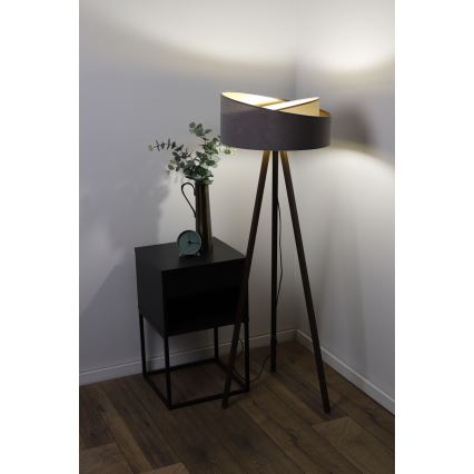 Lattiavalaisin GALAXY 1xE27/60W/230V harmaa/wenge