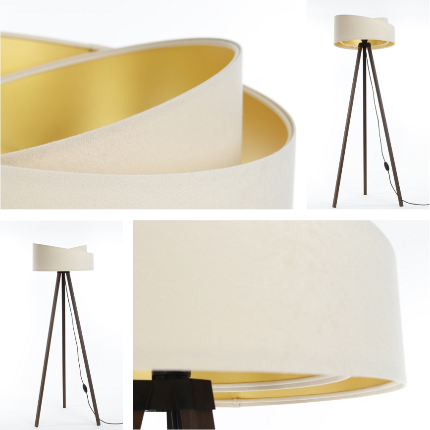 Lattiavalaisin GALAXY 1xE27/60W/230V kermainen/ruskea