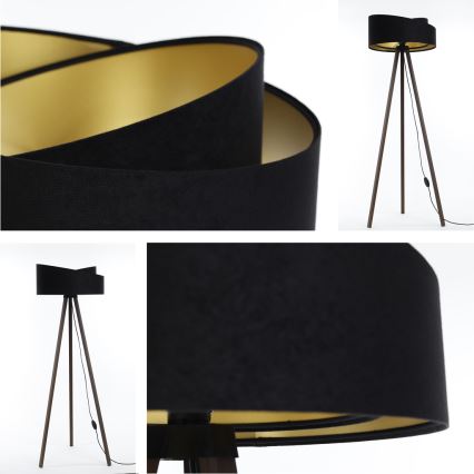 Lattiavalaisin GALAXY 1xE27/60W/230V musta/ruskea