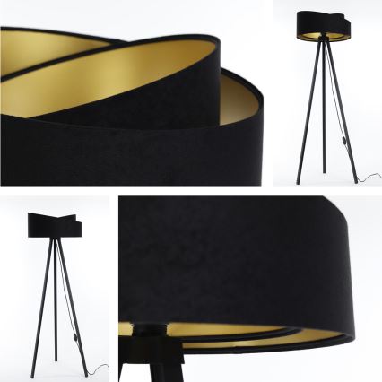 Lattiavalaisin GALAXY 1xE27/60W/230V musta/wenge