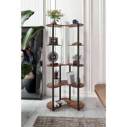 Lattiavalaisin hyllyillä 1xE27/40W/230V 150 cm musta/ruskea