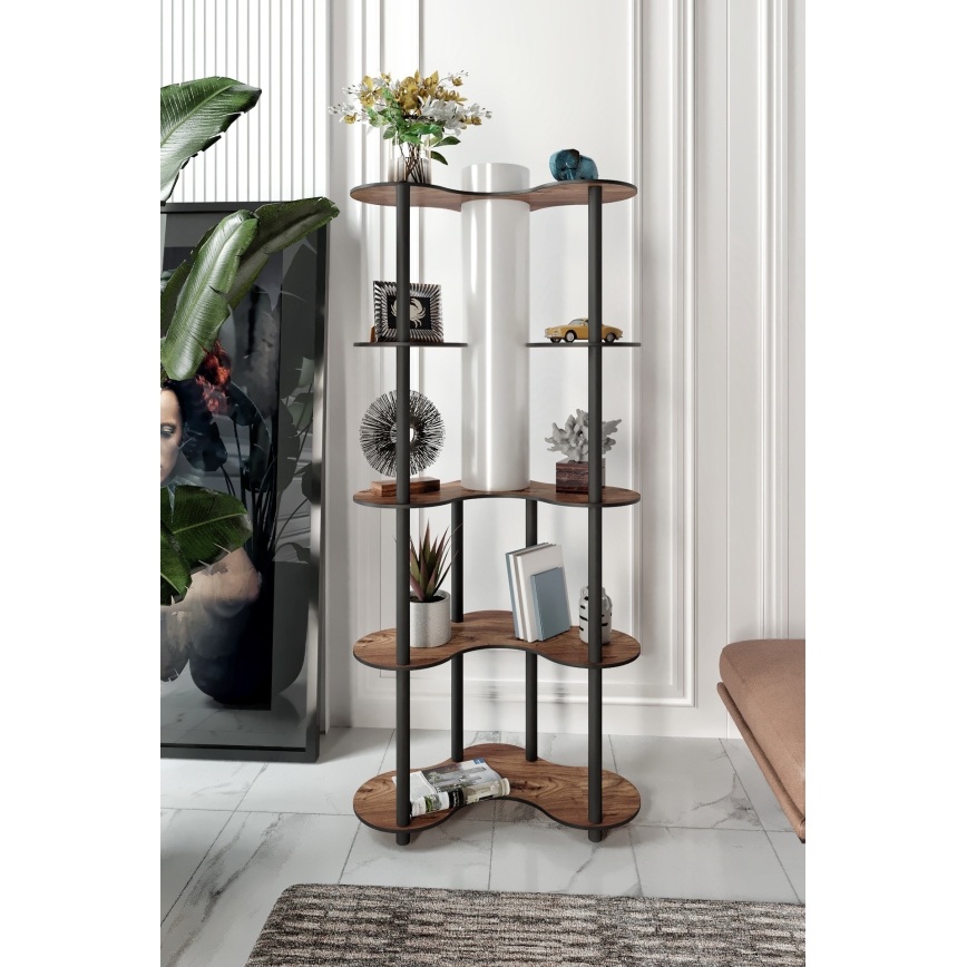 Lattiavalaisin hyllyillä 1xE27/40W/230V 150 cm musta/ruskea