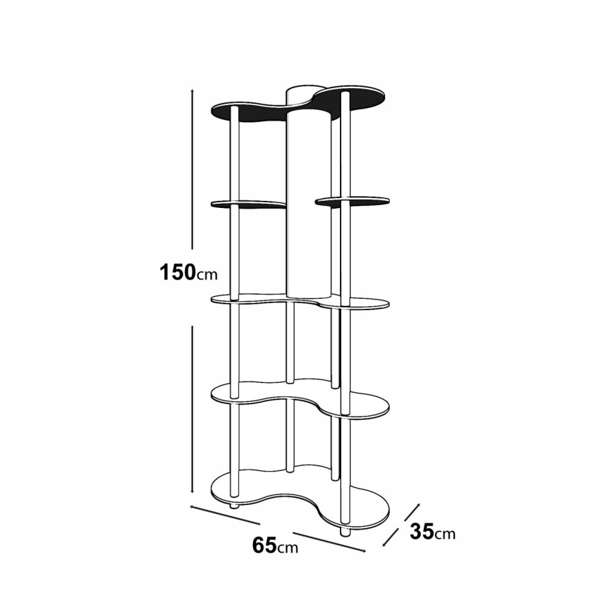 Lattiavalaisin hyllyillä 1xE27/40W/230V 150 cm musta/ruskea