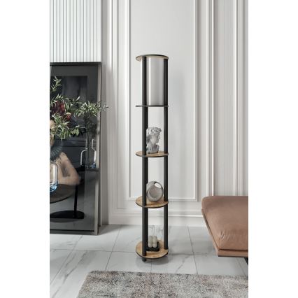 Lattiavalaisin hyllyillä 1xE27/40W/230V 150 cm musta/ruskea