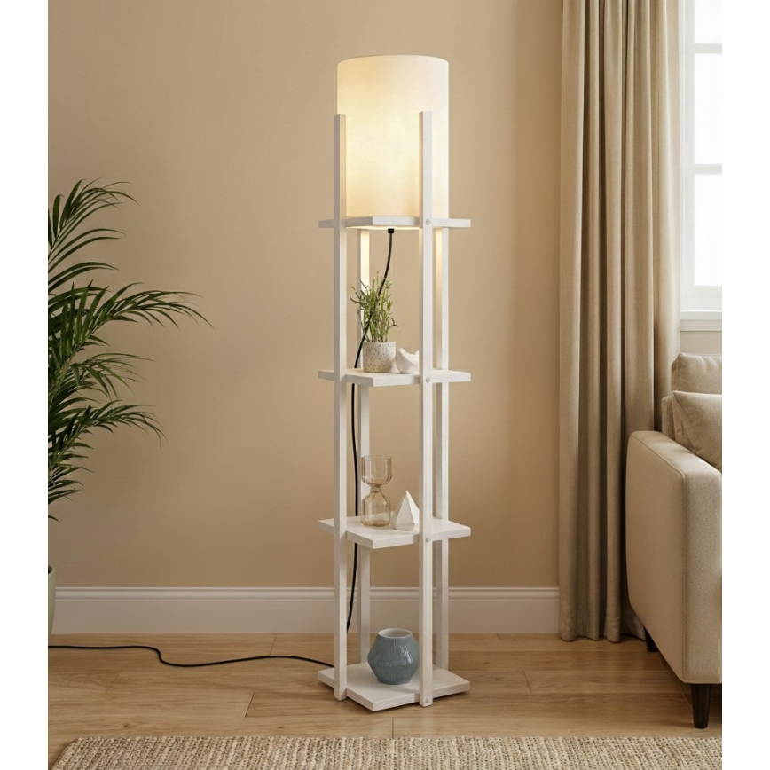 Lattiavalaisin hyllyillä NORA 1xE27/40W/230V valkoinen