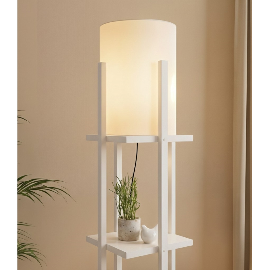 Lattiavalaisin hyllyillä NORA 1xE27/40W/230V valkoinen