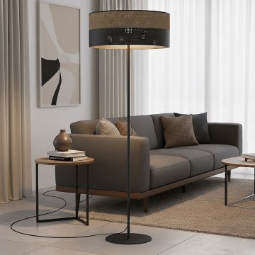 Lattiavalaisin KARBON 1xE27/15W/230V musta/ruskea