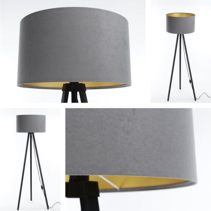 Lattiavalaisin STANDART 1xE27/60W/230V harmaa/wenge