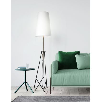 Lattiavalaisin TAFLO 1xE27/60W/230V valkoinen/musta/kulta