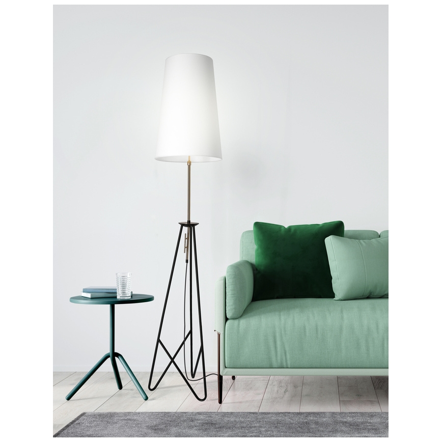 Lattiavalaisin TAFLO 1xE27/60W/230V valkoinen/musta/kulta