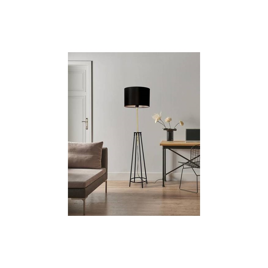 Lattiavalaisin TEGOLA 1xE27/60W/230V musta/kulta