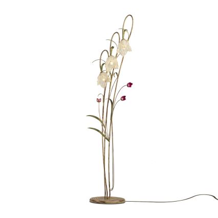 Lattiavalaisin TULIPANO 3xE14/40W/230V Muranon lasia