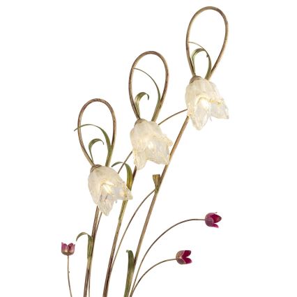 Lattiavalaisin TULIPANO 3xE14/40W/230V Muranon lasia