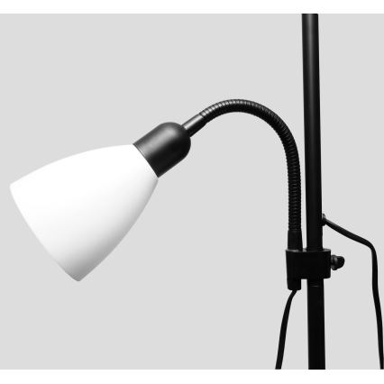 Lattiavalaisin WENDY 1xE27/100W/230V + 1xE14/40W musta