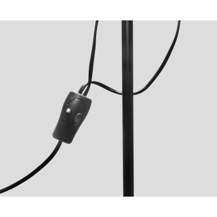 Lattiavalaisin WENDY 1xE27/100W/230V + 1xE14/40W musta