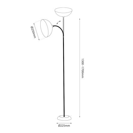Lattiavalaisin ZACK 1xE27/15W/230V beige