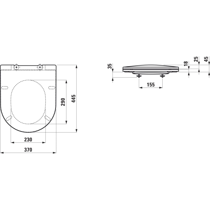 LAUFEN H8669570000001 - Seinään kiinnitettävä WC PRO keramiikka/valkoinen + WC-istuin SoftClose PRO duroplasti/valkoinen