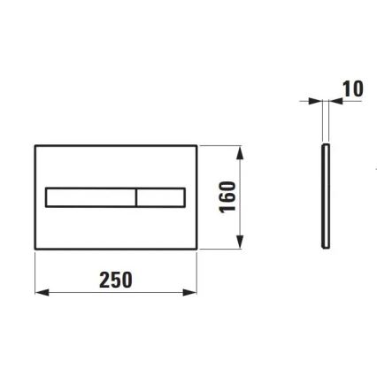 LAUFEN H8956610000001 - kaksoishuuhtelupainike DUAL LIS, valkoinen