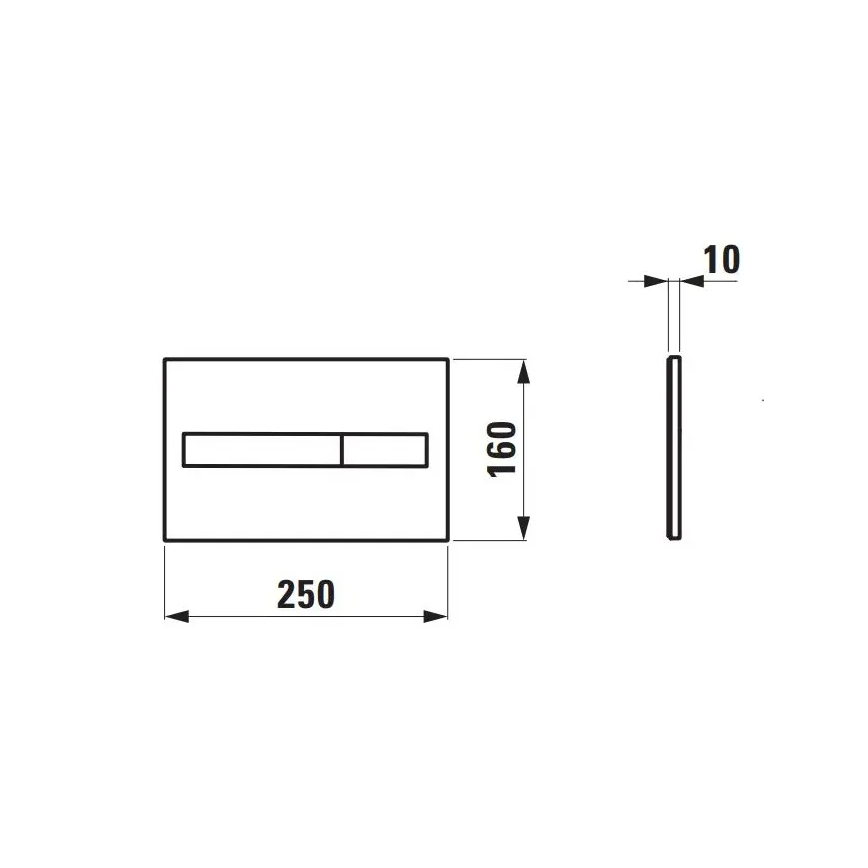 LAUFEN H8956610000001 - kaksoishuuhtelupainike DUAL LIS, valkoinen