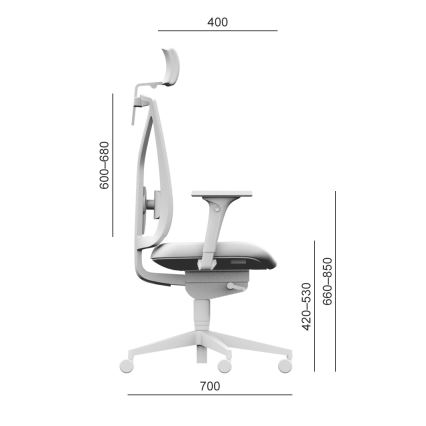 LD Seating - Toimistotuoli niskatuella LEAF harmaa
