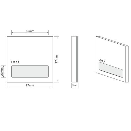 LDST AL-01-SZ-BC5 - LED-portaikkovalo ALEX LED/1,2W/230V kultainen 3500K