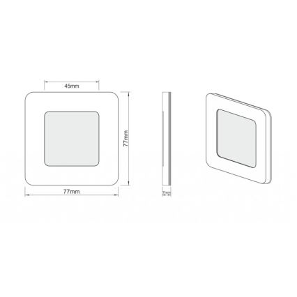 LDST DI-01-B-BZ9 - LED-portaikkovalo DIANA 9xLED/1,2W/230V valkoinen 6500K