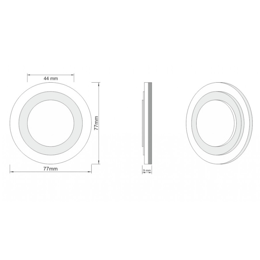 LDST LI-01-B-BZ8 - LED-portaikkovalo LILI 8xLED/1,2W/230V valkoinen 6500K