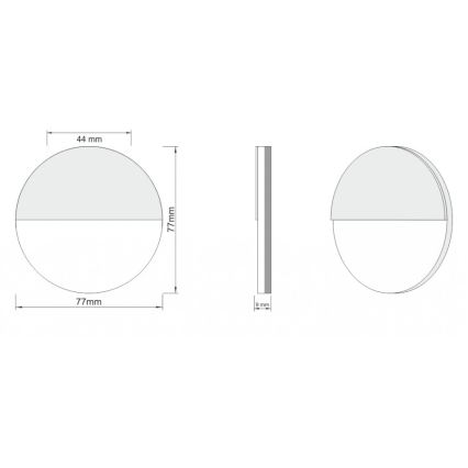 LDST RO-01-CB-BZ4 - LED-portaikkovalaisin ROBIN 4xLED / 1,2W / 230V kiiltävä musta 6500K