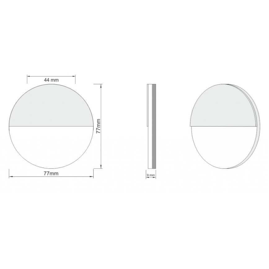 LDST RO-01-CB-BZ4 - LED-portaikkovalaisin ROBIN 4xLED / 1,2W / 230V kiiltävä musta 6500K