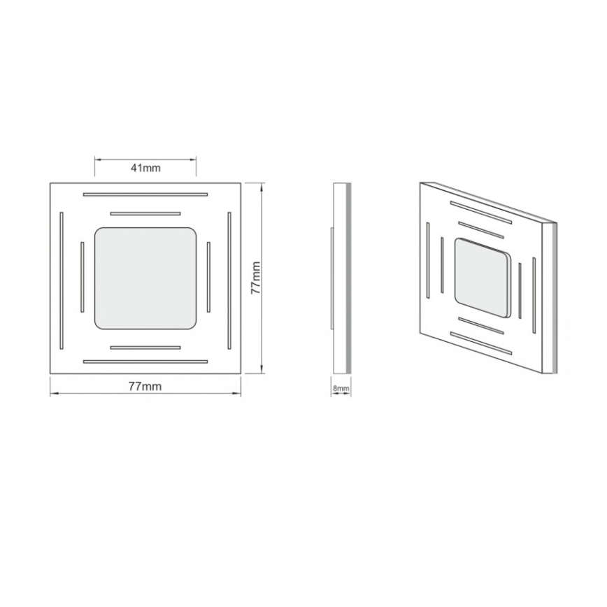 LDST SP-01-B-BZ8 - LED-portaikkovalo SPACE 8xLED/1,2W/230V valkoinen 6500K