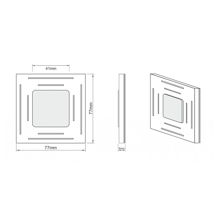 LDST SP-01-SC-BC8 - Portaikkojen valaistus SPACE 8xLED/1,2W/230V