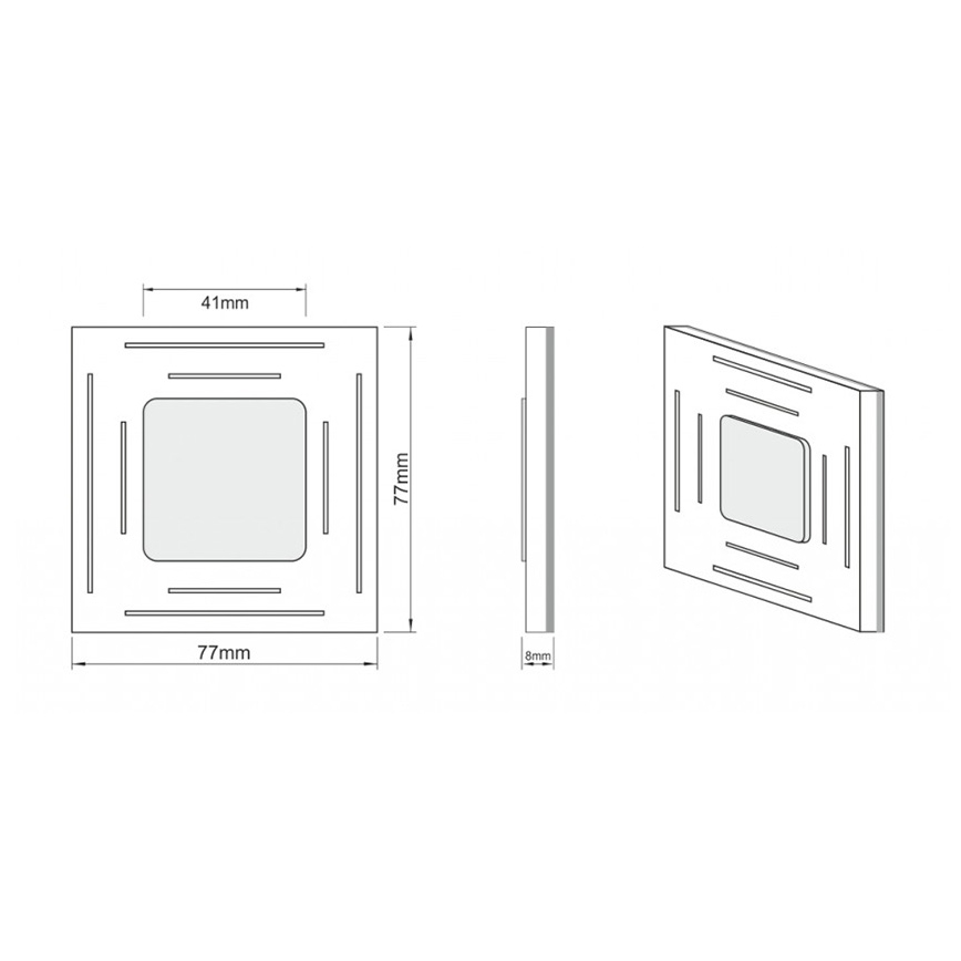 LDST SP-01-SS-BC8 - Portaikkojen valaistus SPACE 8xLED/1,2W/230V