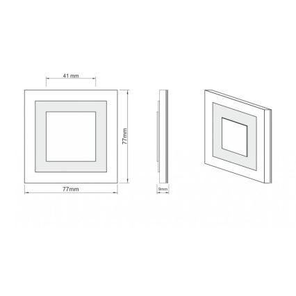 LDST SU-01-B-BZ8 - LED-portaikkovalo SUNNY 8xLED/1,2W/230V valkoinen 6500K