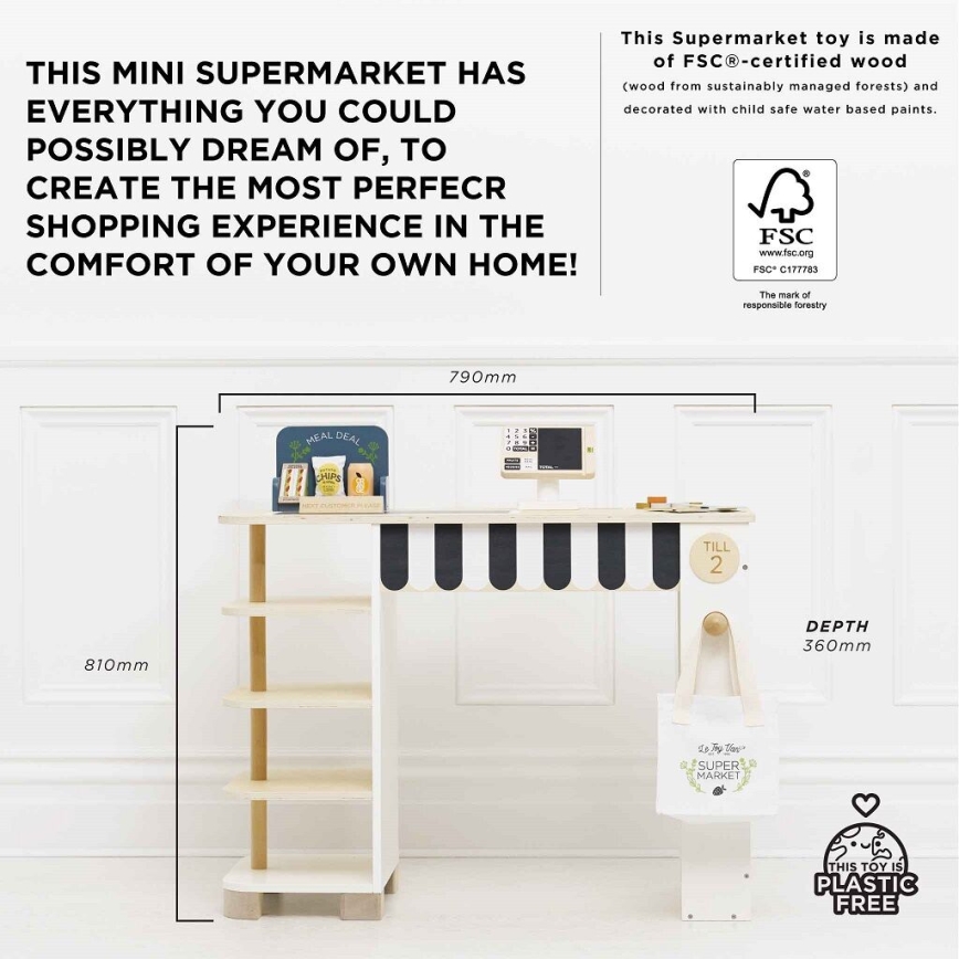 Le Toy Van - Markkinakoju kassakoneineen ja tarvikkeineen