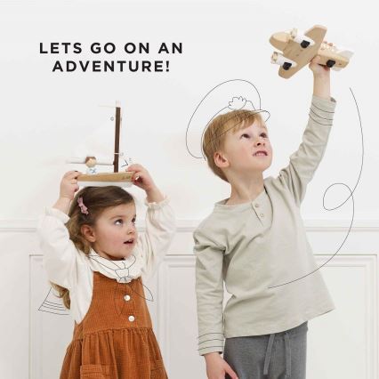 Le Toy Van - Puinen purjevene kapteenilla pyökki