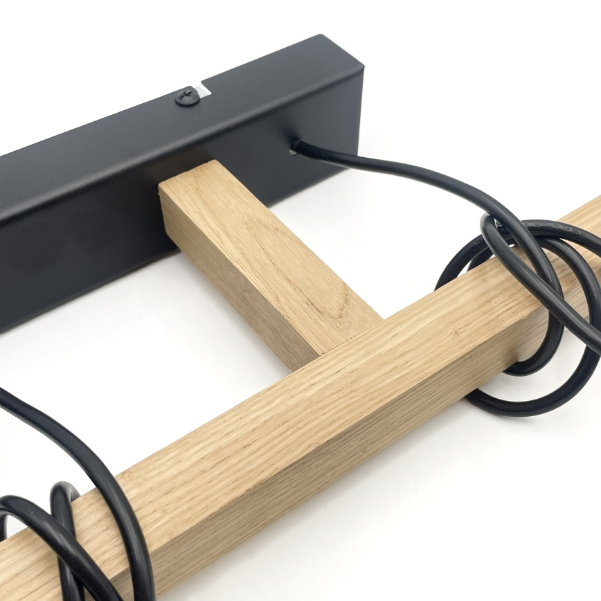 LEANDRA riippuvalaisin johdolla 3xE27/15W/230V tammi/musta