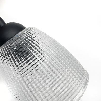 LEANDRA riippuvalaisin johdolla 3xE27/15W/230V tammi/musta