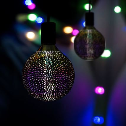 LED 3D Koristepolttimo FILAMENT G125 E27/4W/230V 3000K