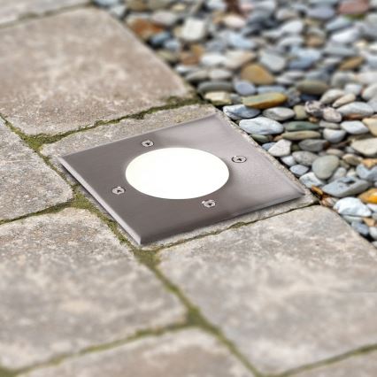 LED-ajotievalo MIVO LED/3W/230V 12x12 cm IP67 mattakromi