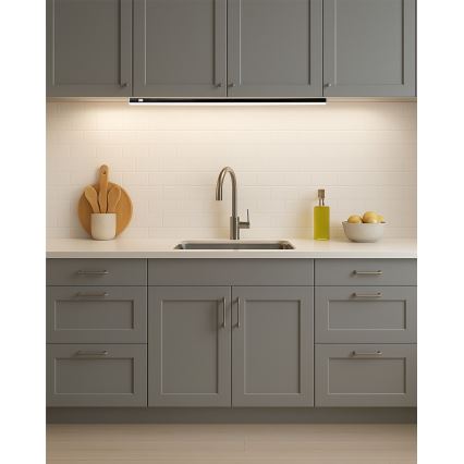 LED-alakaapin valaisin TUBE LED/14W/230V 90 cm musta