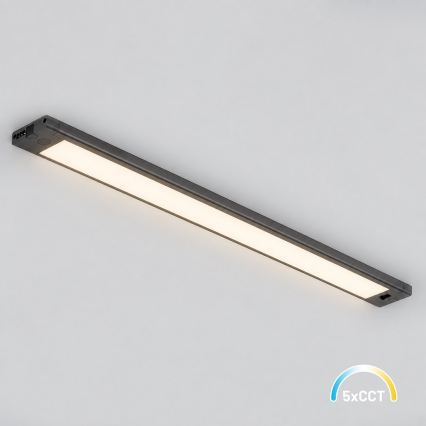 LED-alakaappivalaisin LED/18W/230V 2700/3000/4000/5000/5700K 60 cm musta