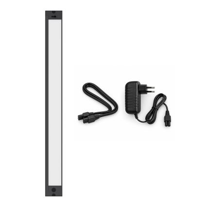LED-alakaappivalaisin LED/18W/230V 2700/3000/4000/5000/5700K 60 cm musta