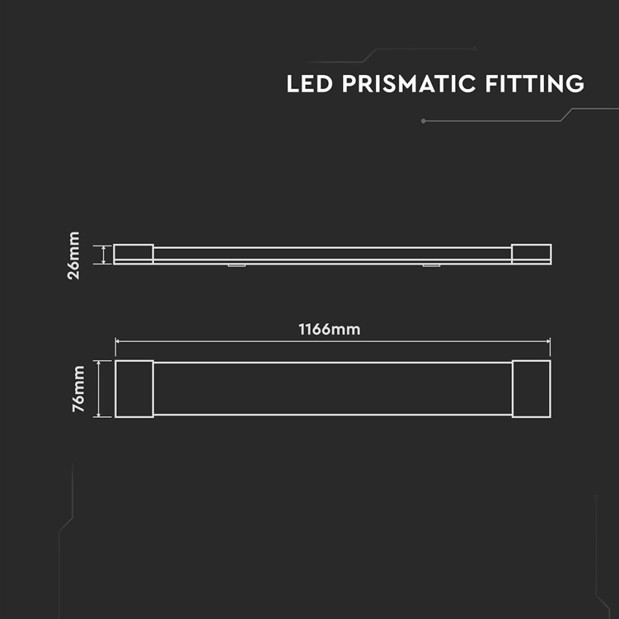 LED-alakaappivalaisin LED/40W/230V 3000K 116 cm